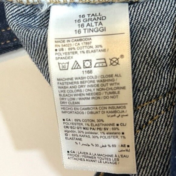 Old Navy Wow Skinny Jeans 16 Tall Dark Wash High Rise Stretch NWT - Picture 9 of 10